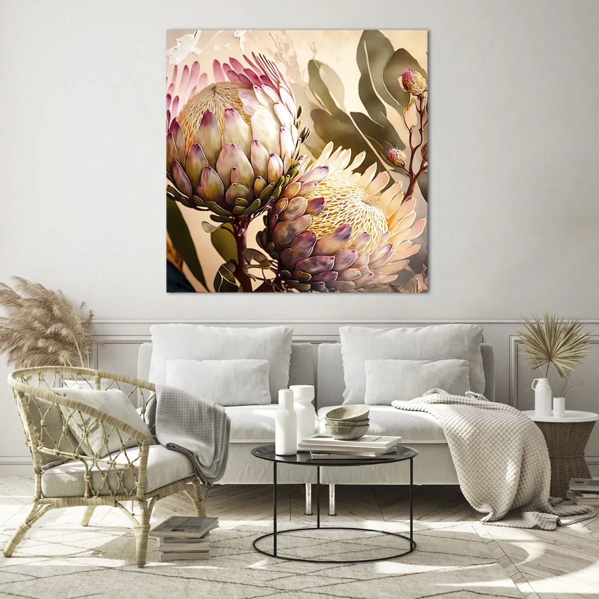 Glasbild - Bild auf glas - Zärtlich umarmt - 70x70 cm