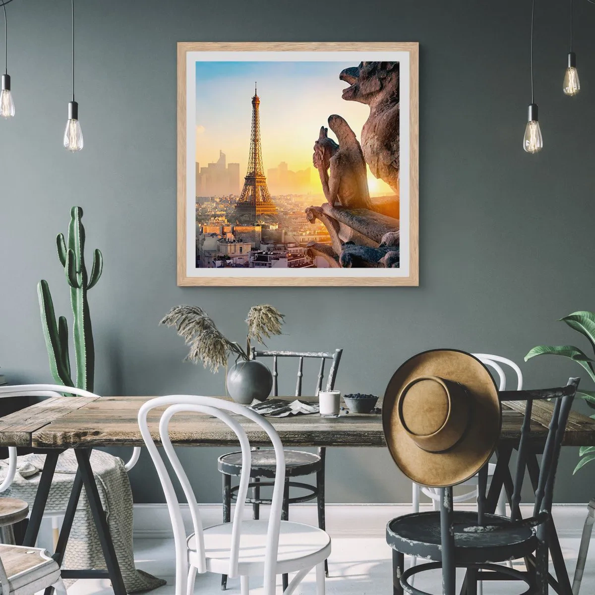 Poster in einem Rahmen aus heller Eiche - Vieles hat sich geändert ... - 60x60 cm