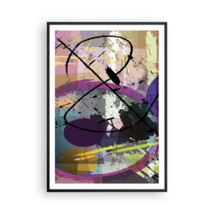 Poster in einem schwarzem Rahmen - Du kannst geradeaus oder umhergehen - 70x100 cm