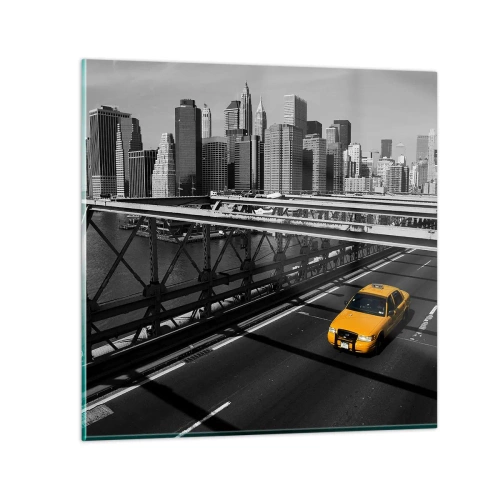 Glasbild - Bild auf glas - Die Farbe einer Großstadt - 70x70 cm