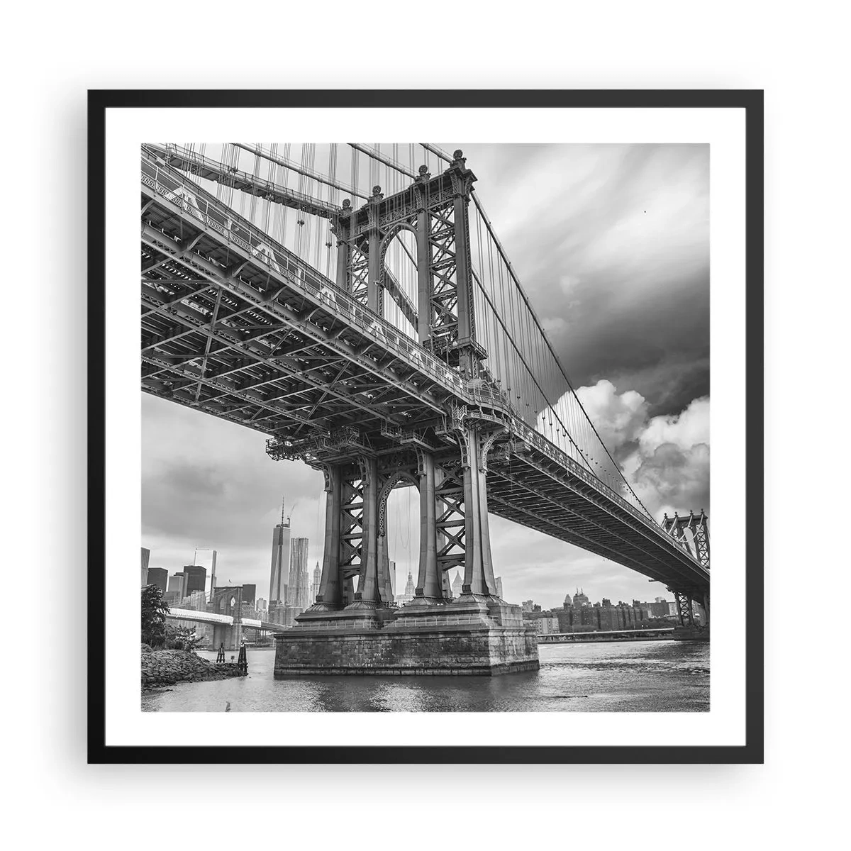 Poster in einem schwarzem Rahmen - Ins Herz der Stadt - 60x60 cm