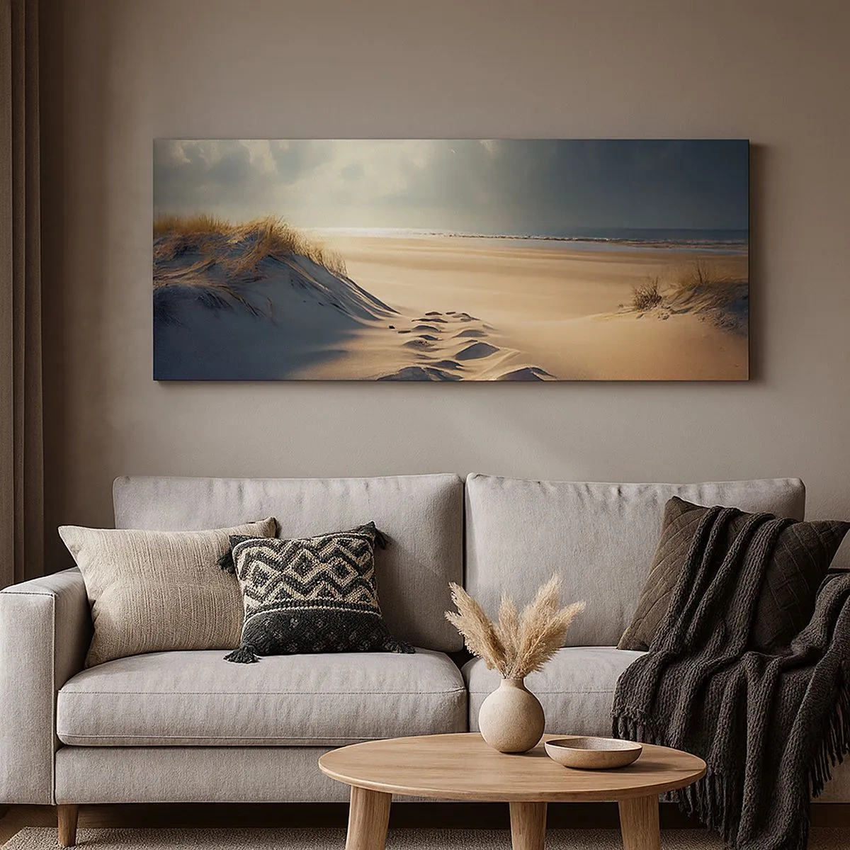 Bild auf Leinwand - Leinwandbild - Beruhigende Landschaft - 100x40 cm