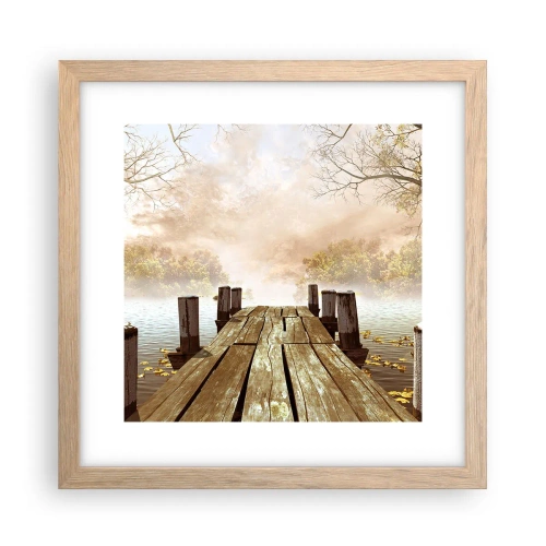 Poster in einem Rahmen aus heller Eiche - Die milde Traurigkeit des Herbstes - 30x30 cm