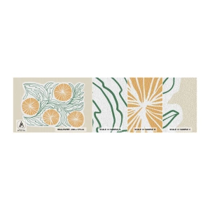 Fototapetenmuster Standard Eco - Ethnisch mit einem Hauch von Abstraktion - Boho, Zitrone, Minimalismus - 100x30 cm