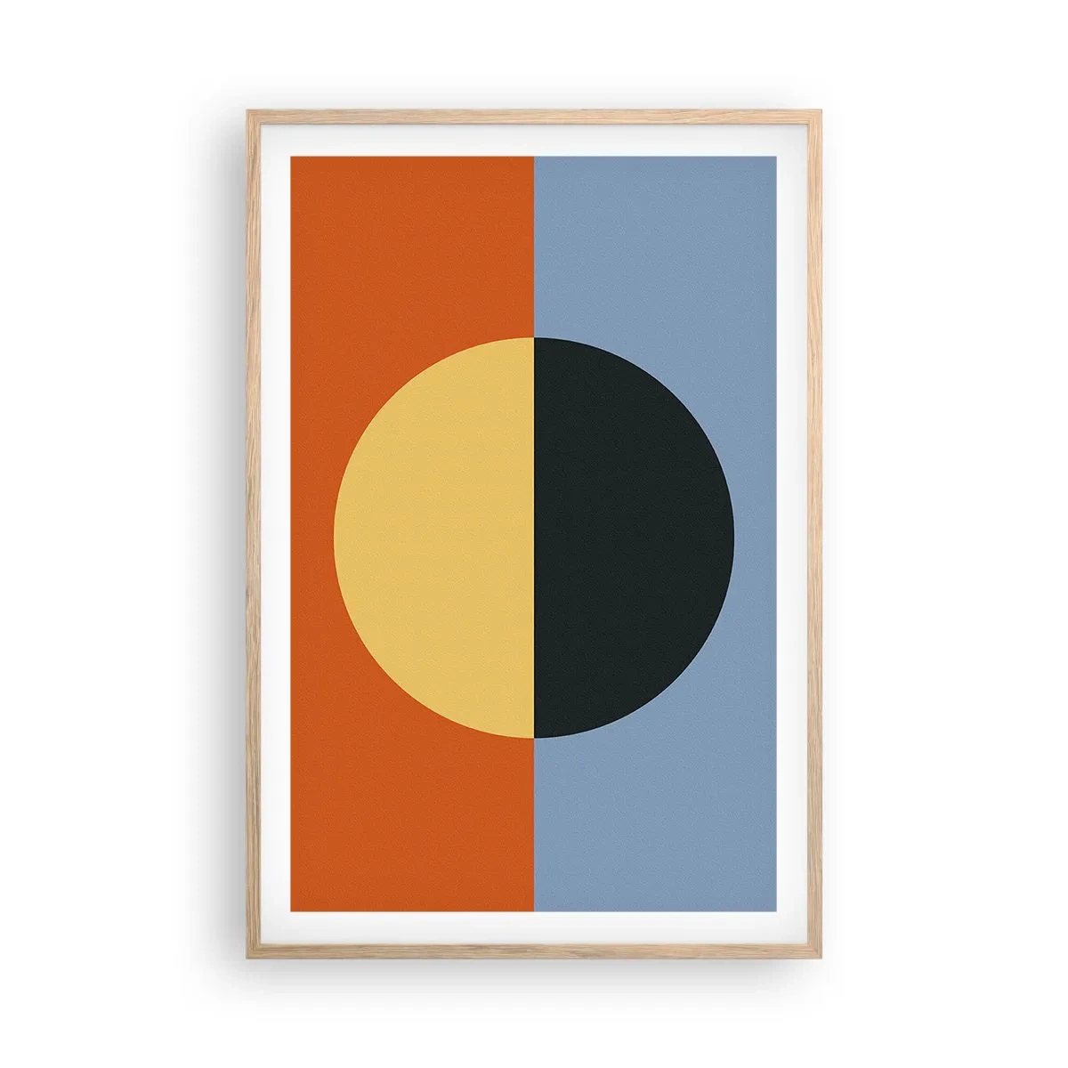 Poster in einem Rahmen aus heller Eiche - Eine Komposition aus Wärme und Kühle - 61x91 cm