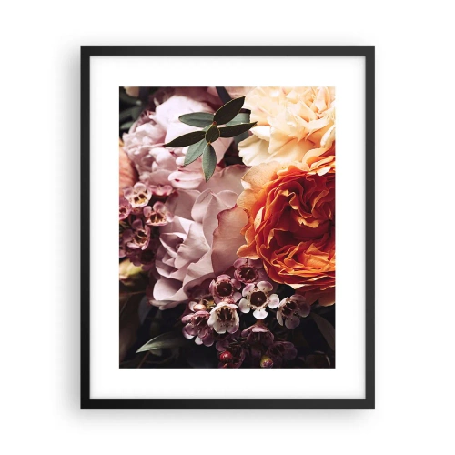 Poster in einem schwarzem Rahmen - Eingehüllt in Schönheit - 40x50 cm