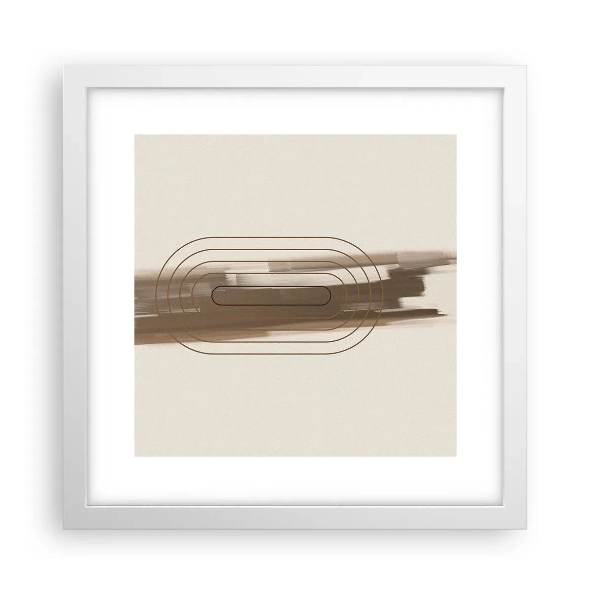 Poster in einem weißen Rahmen - Ein Hauch von Grau - 30x30 cm