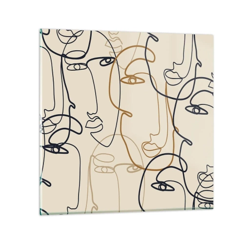 Glasbild - Bild auf glas - Das Porträt wird multipliziert - 30x30 cm