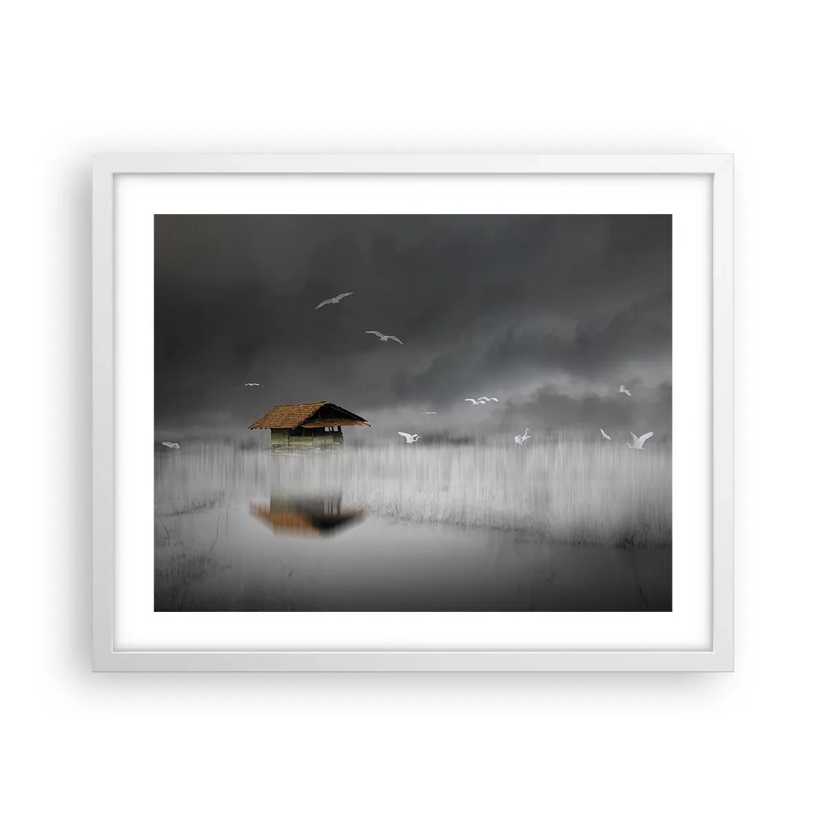 Poster in einem weißen Rahmen - Schutz vor Regen - 50x40 cm