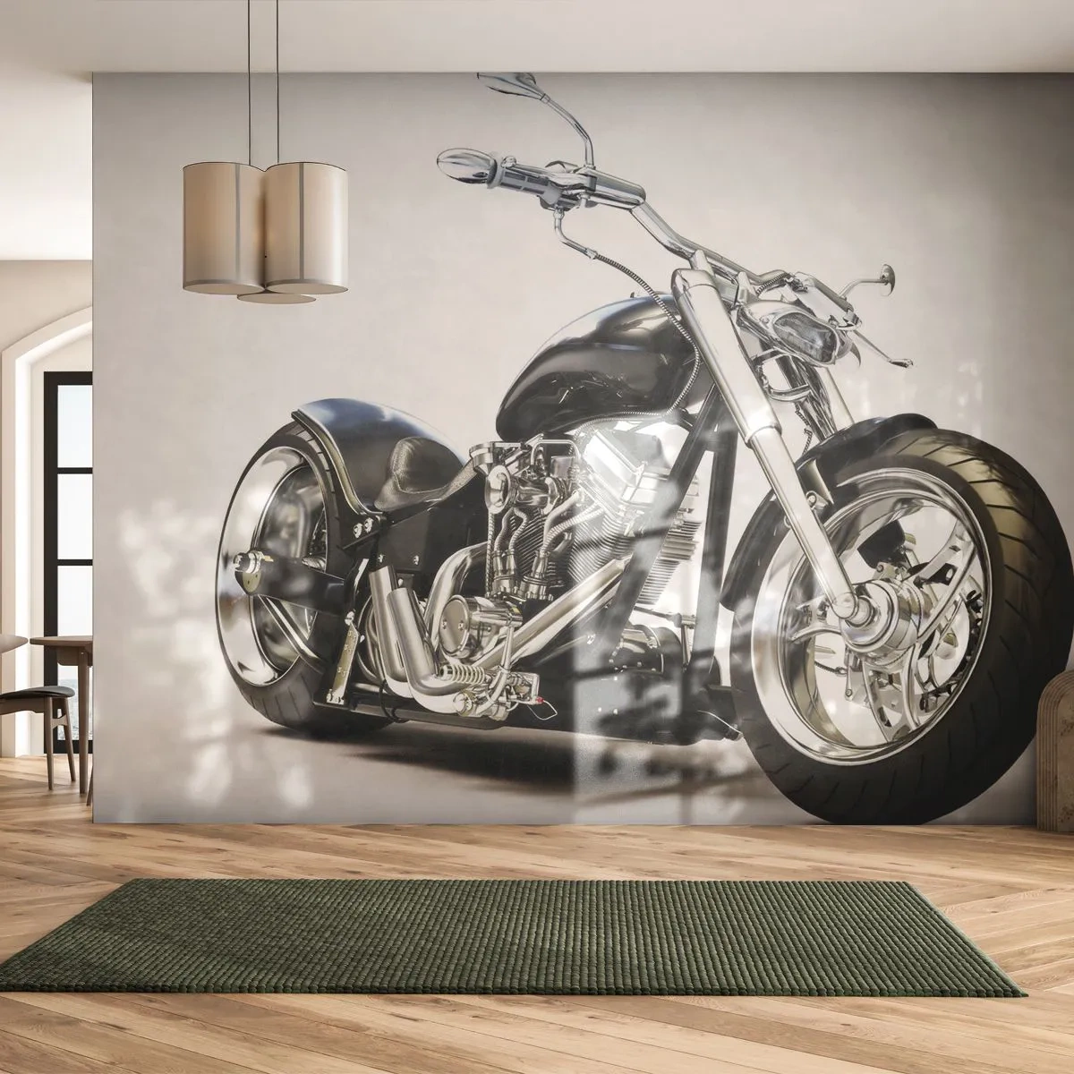 Fototapete Premium Sand - Stärke mit Charakter - Automobil, Motorrad, Reise - 300x210 cm