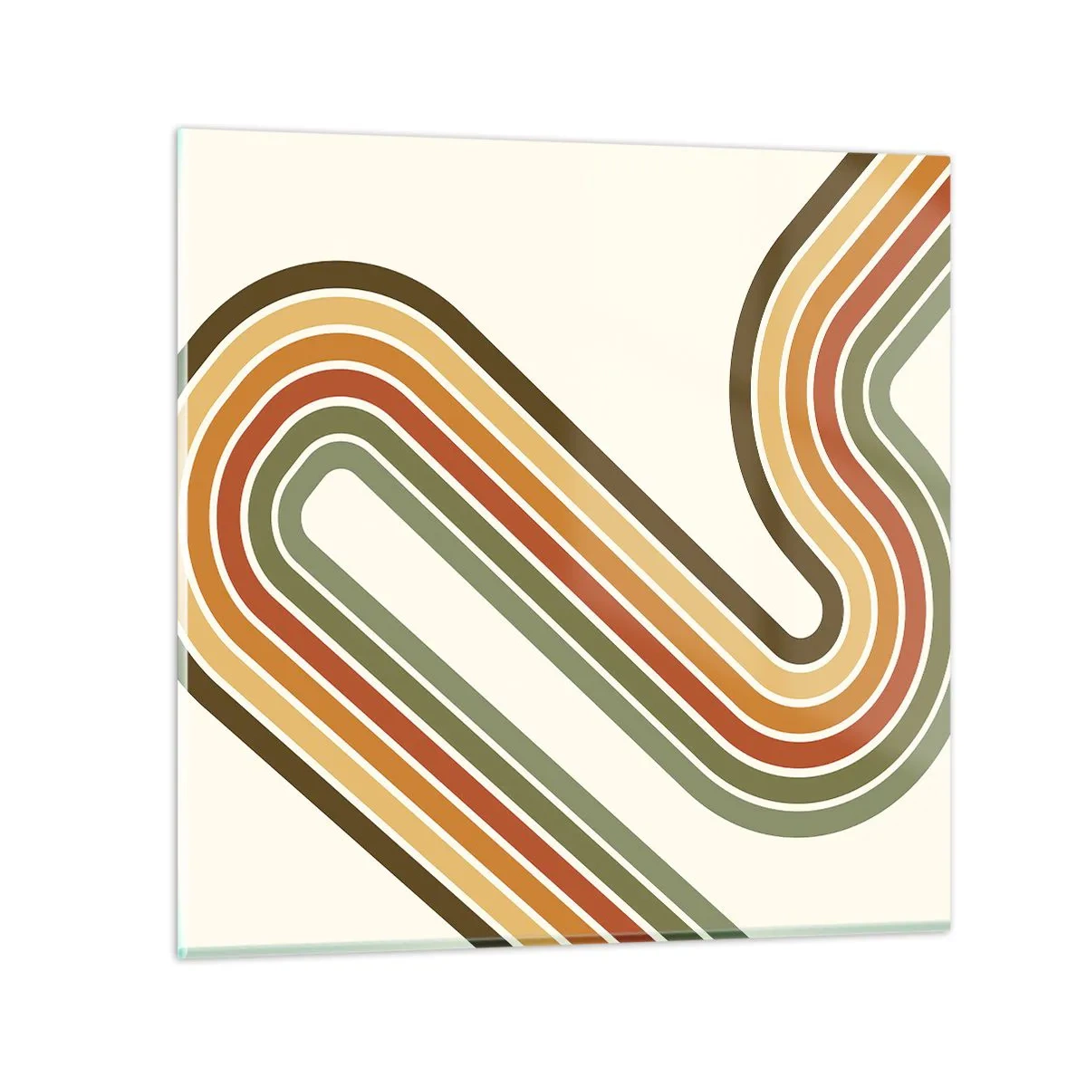 Glasbild - Bild auf glas - Zickzack zum Ziel - 60x60 cm