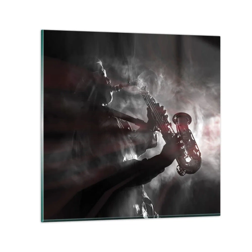Glasbild - Bild auf glas - In den Dämpfen des Jazz - 50x50 cm