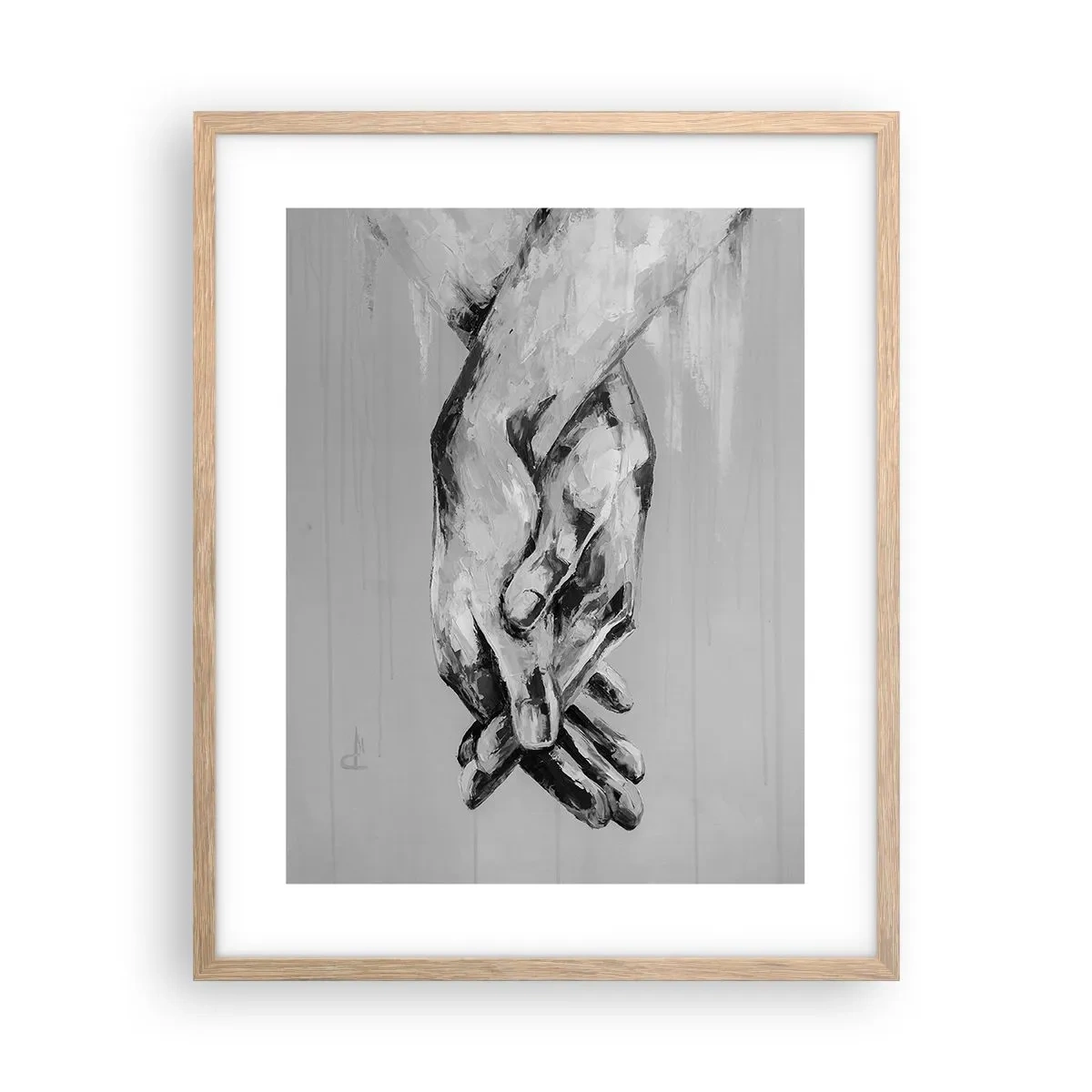 Poster in einem Rahmen aus heller Eiche - Anfang… - 40x50 cm