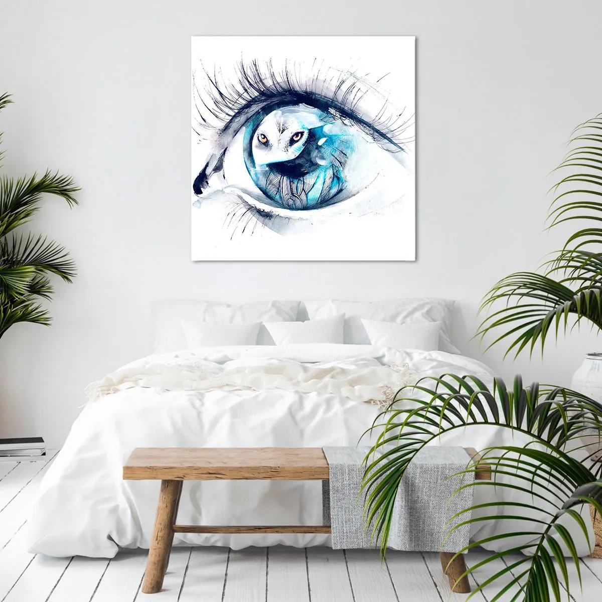 Bild auf Leinwand - Leinwandbild - Auge in Auge mit Wildheit - 60x60 cm