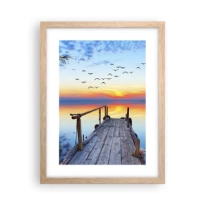 Poster in einem Rahmen aus heller Eiche - Es ist Zeit, zurückzukehren ... - 30x40 cm