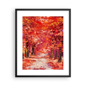 Poster in einem schwarzem Rahmen - Herbstlicher Eindruck - 40x50 cm