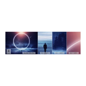 Fototapetenmuster Standard Eco - Sie sind schon da ... - Fantasie, Kosmos, Landschaft - 100x30 cm