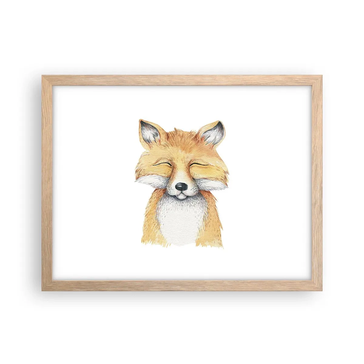 Poster in einem Rahmen aus heller Eiche - Fuchsstimmungen - 40x30 cm