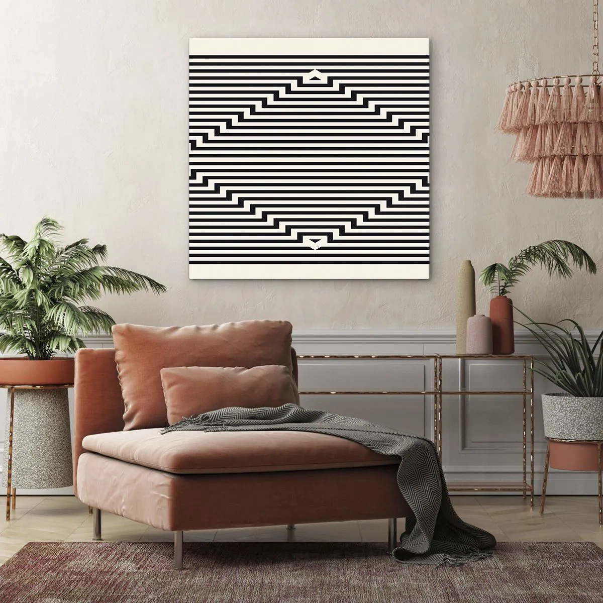 Bild auf Leinwand - Leinwandbild - Geometrische Illusion - 40x40 cm