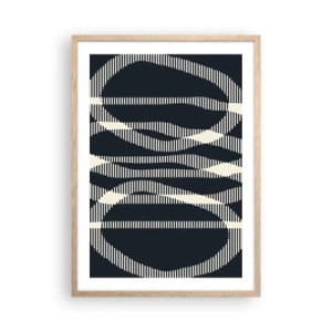 Poster in einem Rahmen aus heller Eiche - Ein Versuch, die Dunkelheit zu durchbrechen - 50x70 cm