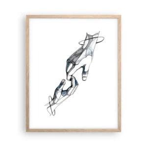 Poster in einem Rahmen aus heller Eiche - Eine gute Geste - 40x50 cm