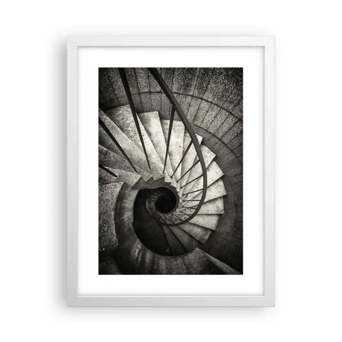 Poster in einem weißen Rahmen - Treppe hoch, Treppe runter - 30x40 cm