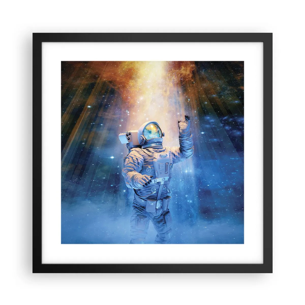 Poster in einem schwarzem Rahmen - Endlich am Ende - 40x40 cm