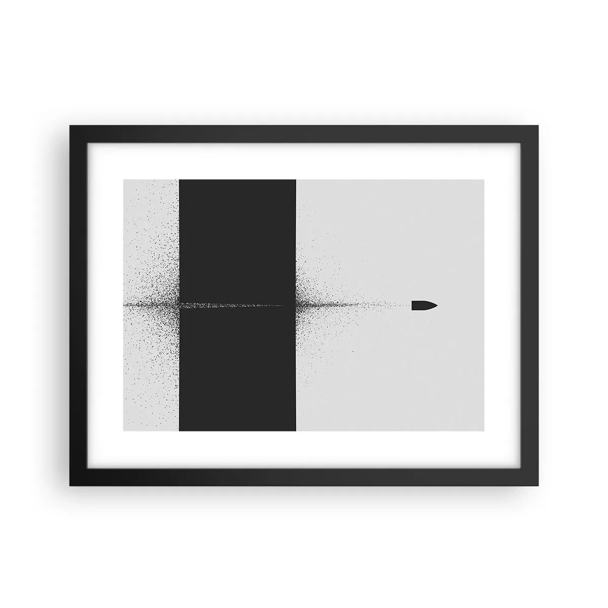 Poster in einem schwarzem Rahmen - Direkt zum Ziel - 40x30 cm