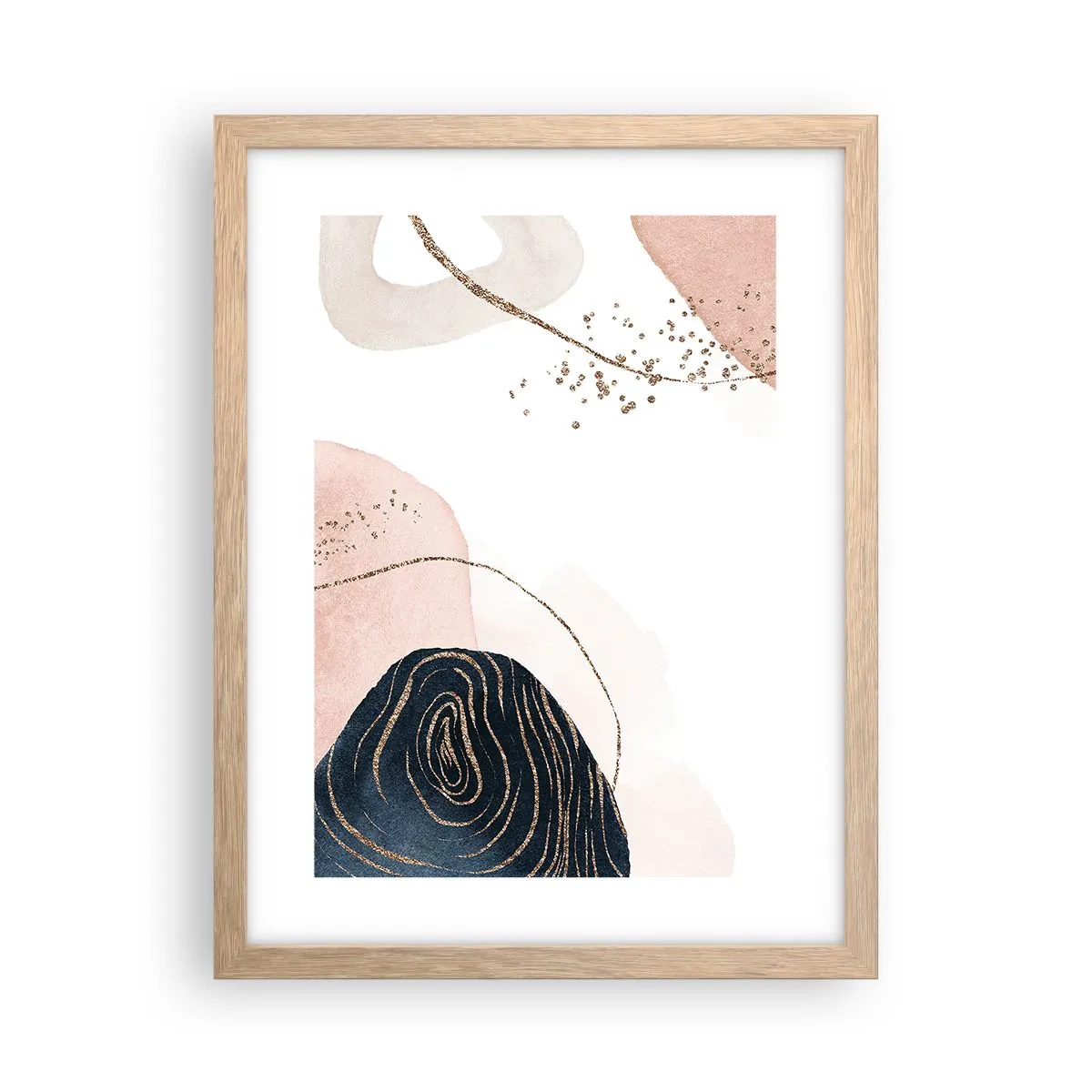 Poster in einem Rahmen aus heller Eiche - Alles fließt - 30x40 cm