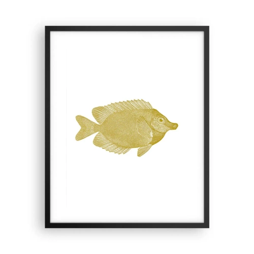Poster in einem schwarzem Rahmen - Fisch und das war’s - 40x50 cm