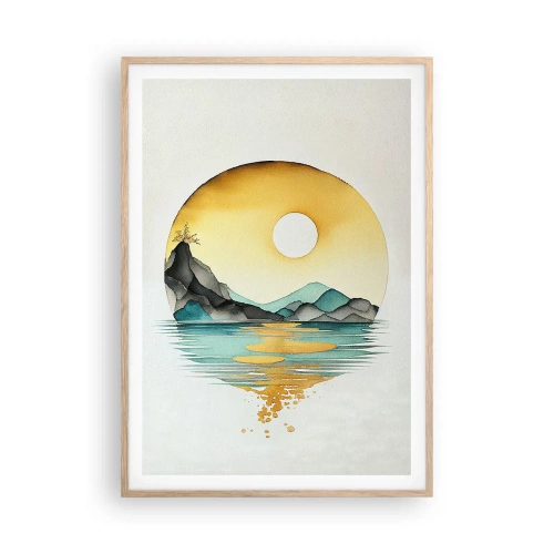 Poster in einem Rahmen aus heller Eiche - Im Kreis der Schönheit - 70x100 cm