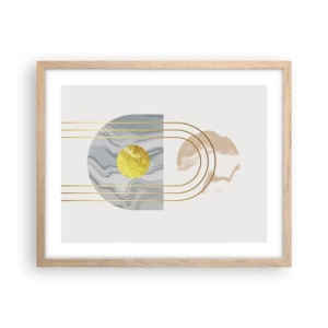 Poster in einem Rahmen aus heller Eiche - Helligkeit und Brillanz - 50x40 cm