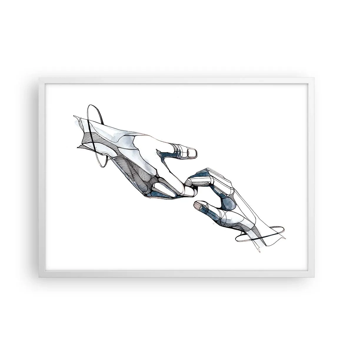 Poster in einem weißen Rahmen - Eine gute Geste - 70x50 cm