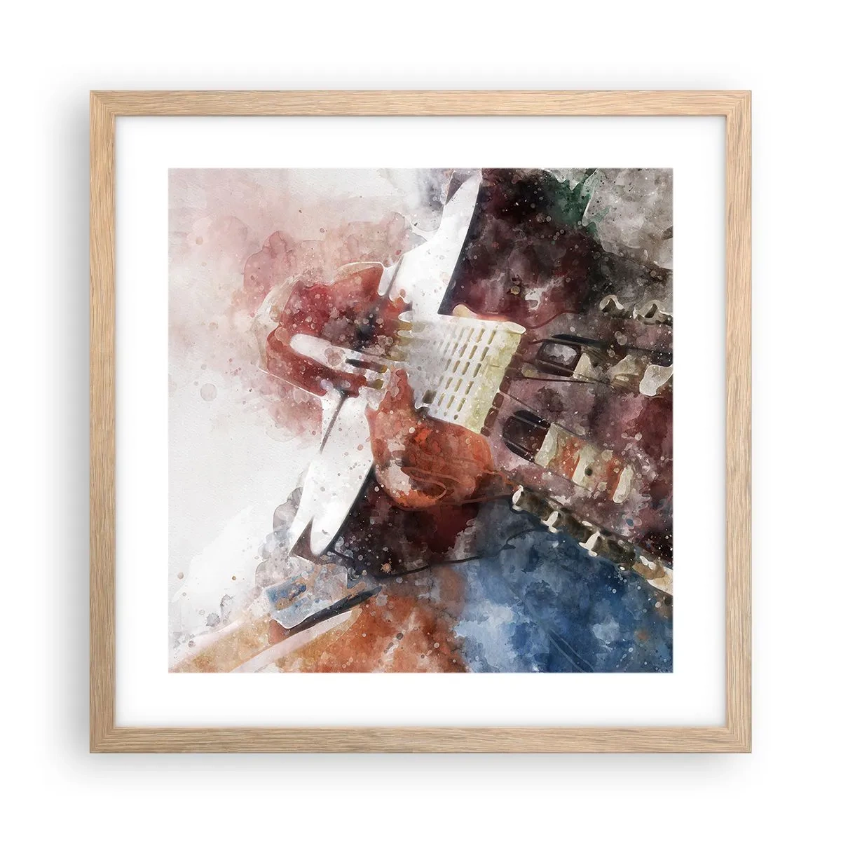 Poster in einem Rahmen aus heller Eiche - Und was halten Sie davon? - 40x40 cm