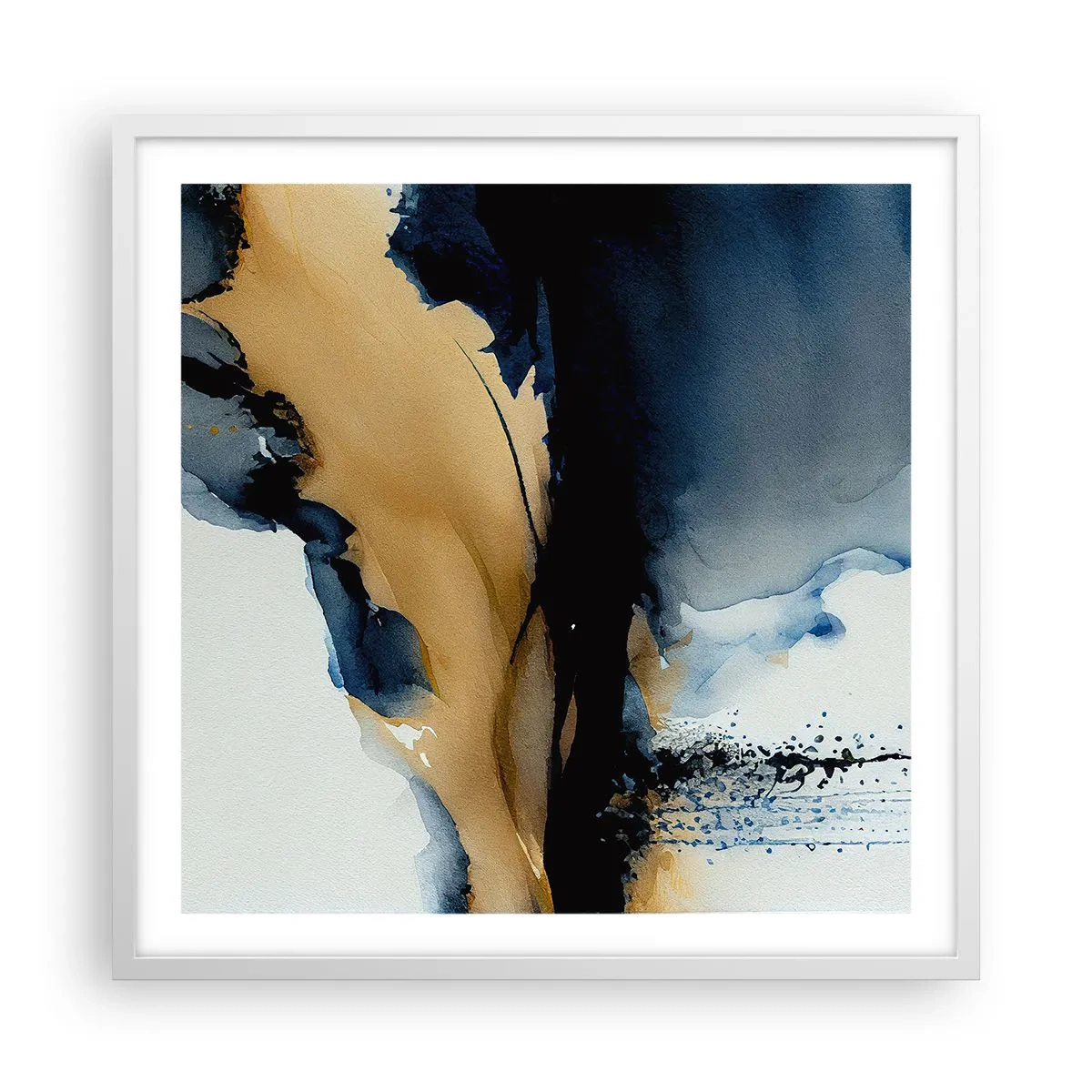Poster in einem weißen Rahmen - Hinter dem Vorhang - 60x60 cm