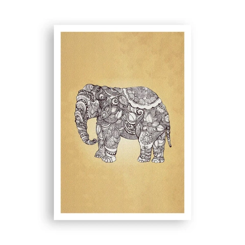 Poster - Elefant verhüllte sich - 70x100 cm