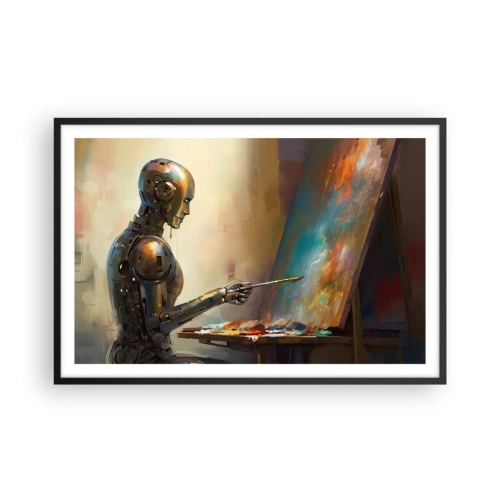 Poster in einem schwarzem Rahmen - Die Kunst der Zukunft - 91x61 cm