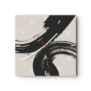 Wanduhr - Glasuhr - Ausladend und kreisförmig - 40x40 cm