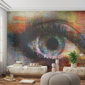 Selbstklebende Fototapete Deluxe Sticker - Du kannst in die Seele sehen - Abstraktion, Auge, Stück - 100x70 cm
