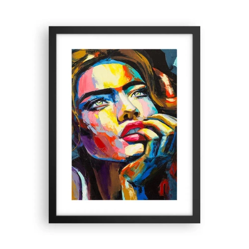 Poster in einem schwarzem Rahmen - Träume fliegen am Himmel wie Vögel - 30x40 cm