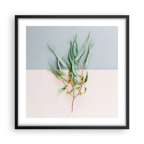 Poster in einem schwarzem Rahmen - Pastellige Subtilität - 50x50 cm