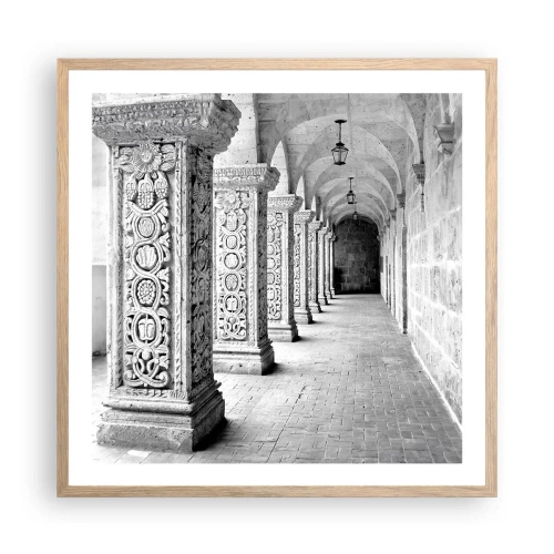 Poster in einem Rahmen aus heller Eiche - Und wo geht’s hin...? - 60x60 cm