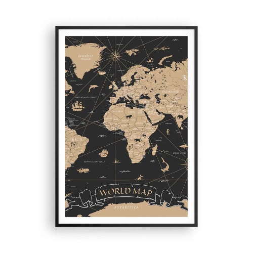 Poster in einem schwarzem Rahmen - Die Grenzen meiner Welt - 70x100 cm