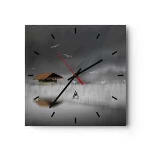Wanduhr - Glasuhr - Schutz vor Regen - 40x40 cm