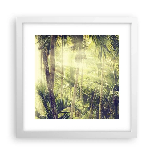 Poster in einem weißen Rahmen - In grüner Hitze - 30x30 cm