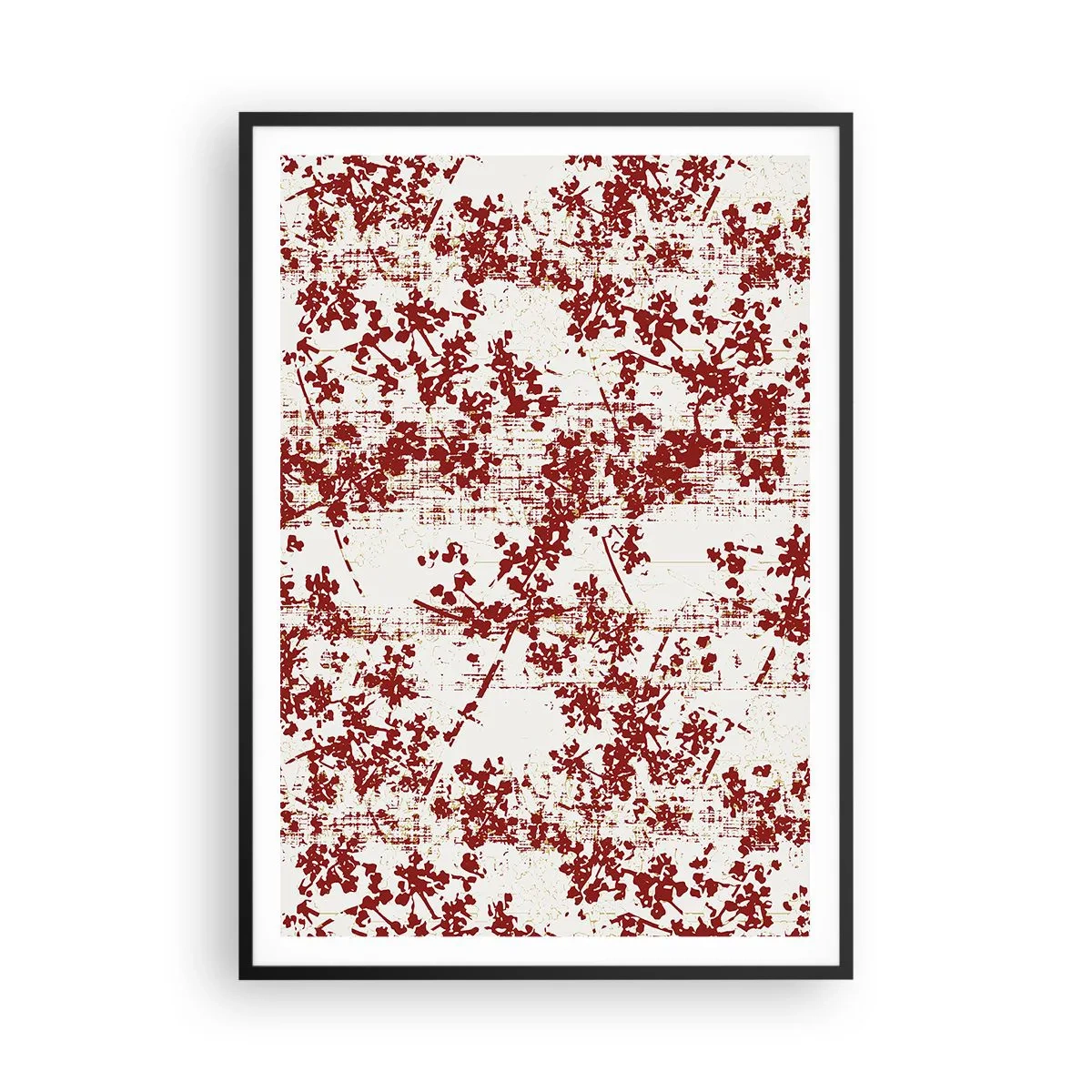 Poster in einem schwarzem Rahmen - Wie alter Perkal - 70x100 cm