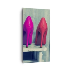 Bild auf Leinwand - Leinwandbild - Spazierengehen auf dem Regenbogen - 55x100 cm