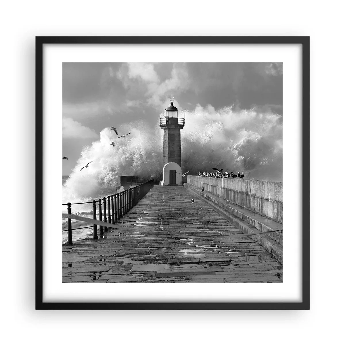 Poster in einem schwarzem Rahmen - Furchtlos - 50x50 cm