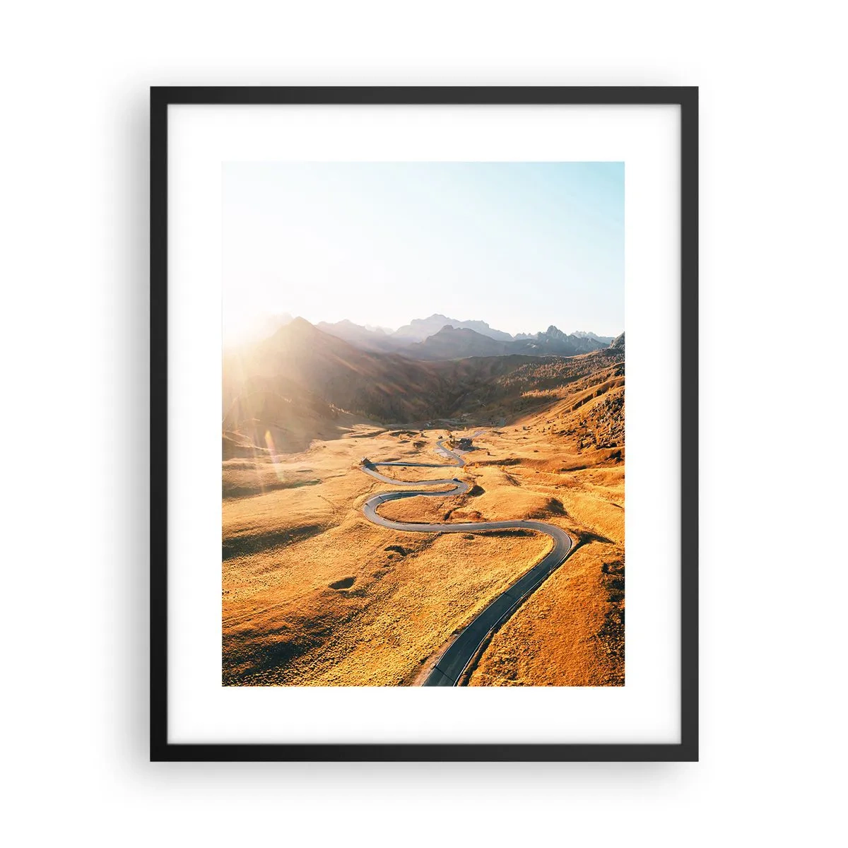 Poster in einem schwarzem Rahmen - In einem goldenen Tal - 40x50 cm