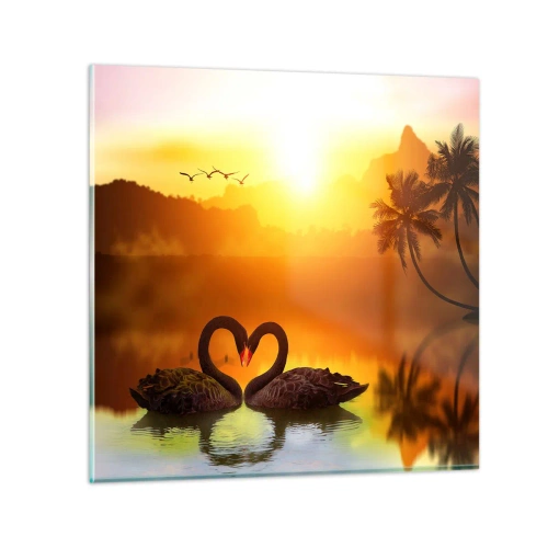 Glasbild - Bild auf glas - Alles passt zusammen - 30x30 cm